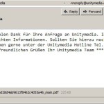"Spam"-Mail von Unitymedia